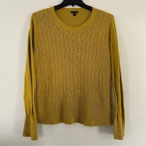 Ann Taylor Factory Mustard Yellow Sweater Casual Comfy XL